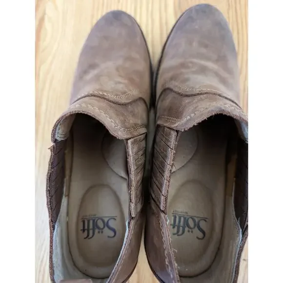 Sofft Brown Leather Western Style Booties Size 8.5 - Picture 7 of 8